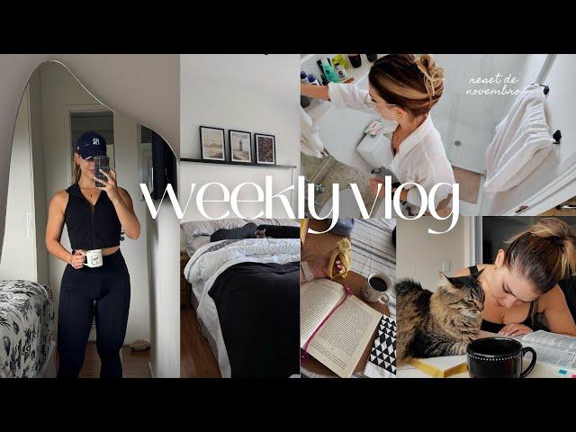 WEEKLY VLOG | DECORAÇÃO AP, ORGANIZANDO A VIDA, TREINO, DIETA COM FOCO, RESET DE NOVEMBRO