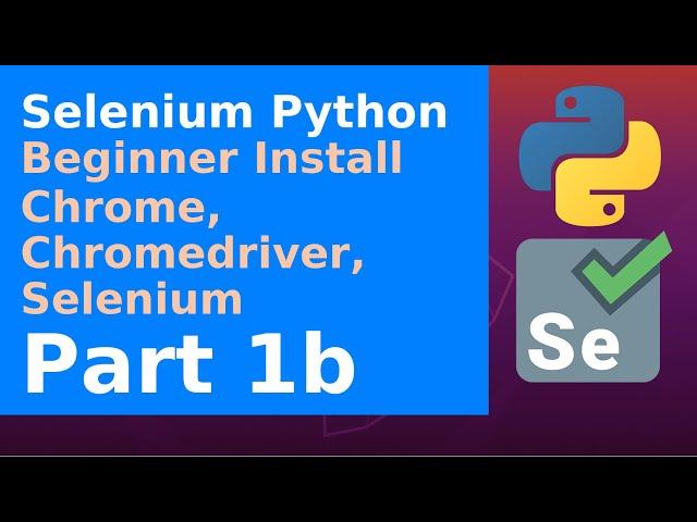 Selenium Python - Install Selenium, Chromedriver, Chrome on Ubuntu, Debian, Python - Part 1b