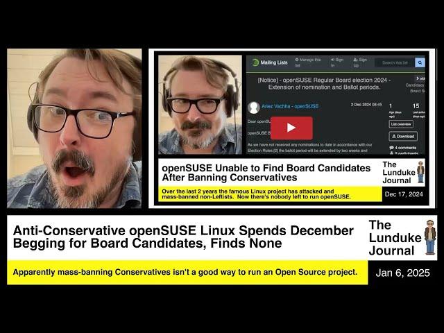 Anti-Conservative openSUSE Linux Spends December Begging for Board Candidates, Finds None