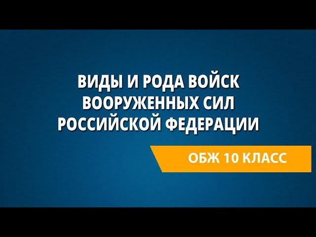 Виды и рода войск Вооруженных Сил Российской Федерации