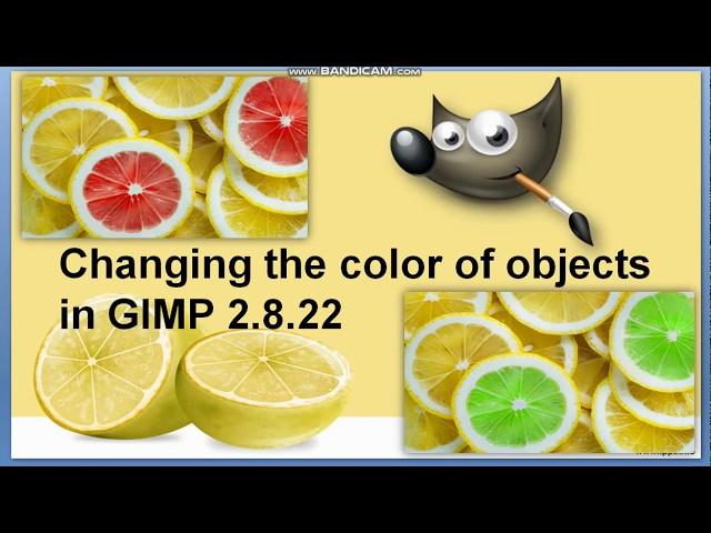 Changing the color of objects in GIMP 2.8.22