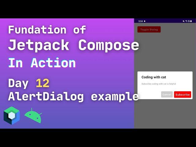 jetpack compose alertdialog | android compose alertdialog | alertdialog jetpack compose | day12