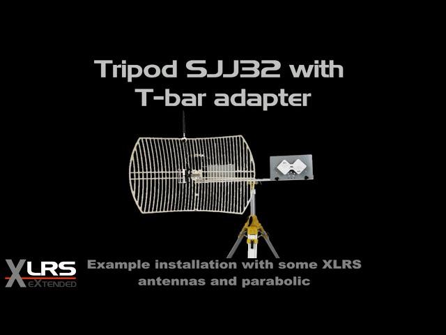 Tripod SJJ32 with adapted T-bar for XLRS and parabolic antenna