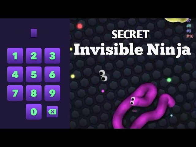 Slither.io INVISIBLE NINJA RELEASE 100% WORK and New Secret Code (Epic slither.io GamePlay)