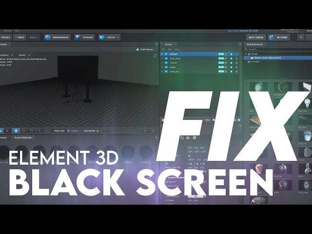 Element 3D Black Screen Problem Fix | After Effects