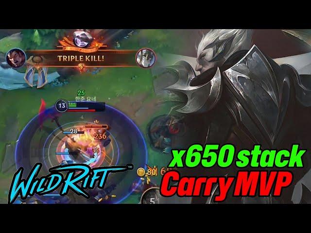 Wild rift  Darius heartsteel Carry MVP- Darius vs garen baron lane season 13