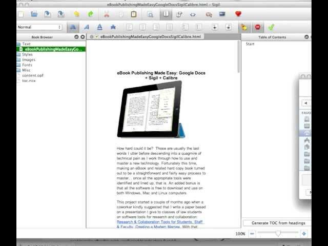 eBook Publishing Made Easy: Google Docs + Sigil + Calibre