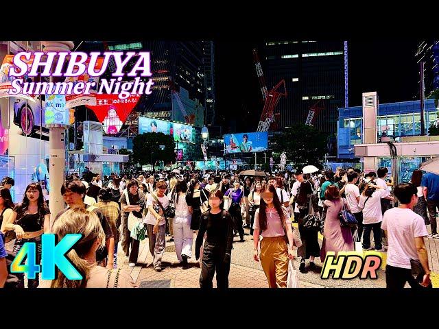 【4K HDR】 Shibuya Night Walk Summer 2024 - Tokyo Night Walk, Japan (渋谷 • 東京)