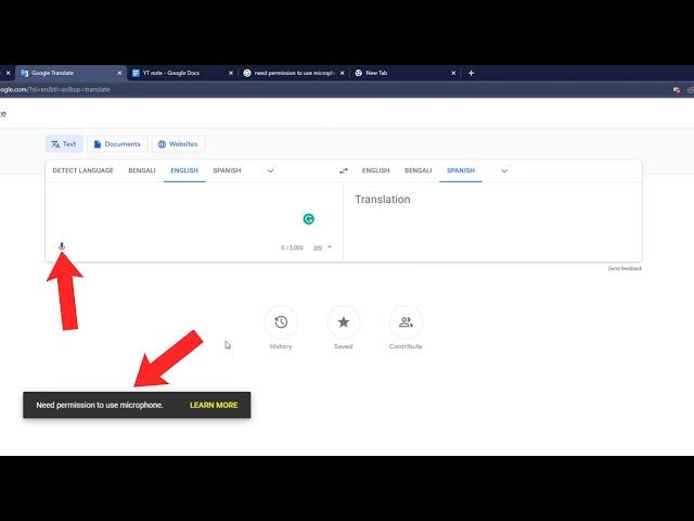 Fix need permission to use microphone google translate