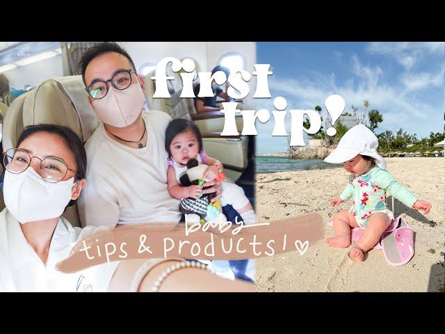 First Family Beach Trip & Flying With Our Baby | TIPS & PRODUCTS YOU NEED | Angel Yeo