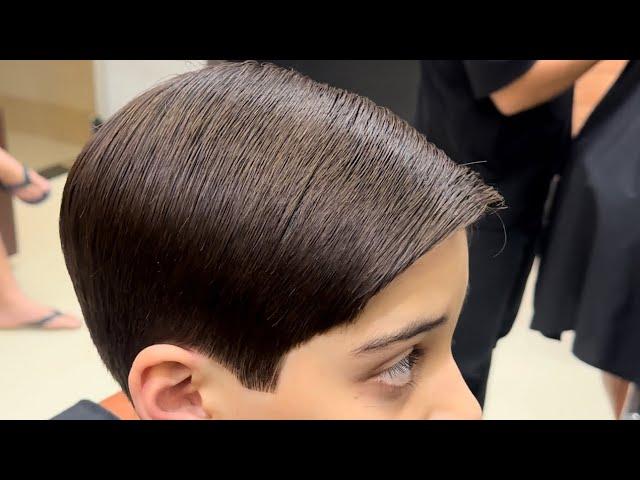 How to make a formal cut with scissors using the straight comb technique / corte social na tesoura