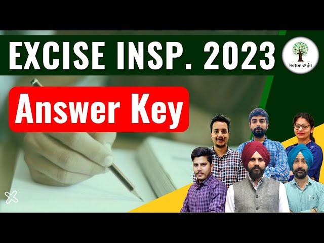 Excise Inspector 2023 | Answer Key | Success Tree Punjab