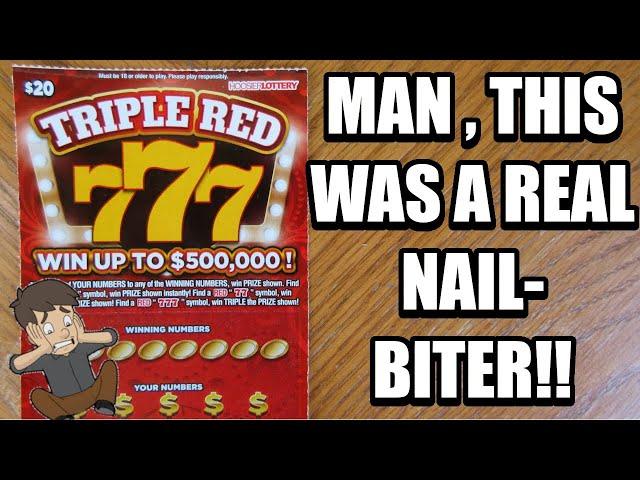Nerve-Racking First Win On The New "Triple Red 777" Lottery Ticket Scratch Off!!