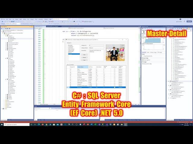 C# (WinForms) SQL Server: Creating a Master-Details Form with Image using Entity Framework Core