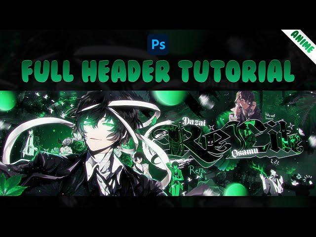 How to make *THE BEST* 3d Text Anime Header in PHOTOSHOP (2022) | FREE PSD AT 200 LIKES