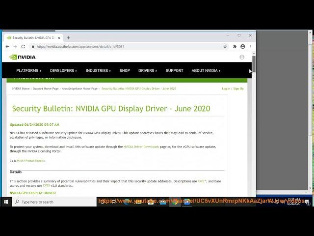 Nvidia Warns Windows Gamers of Serious Graphics Driver Bugs