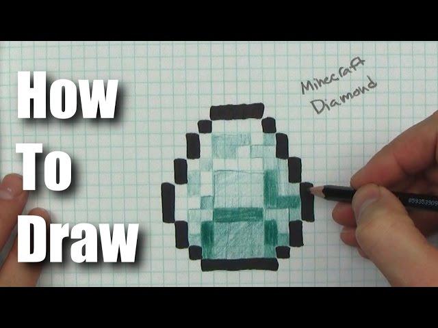 How to Draw a Minecraft Diamond - Step by Step