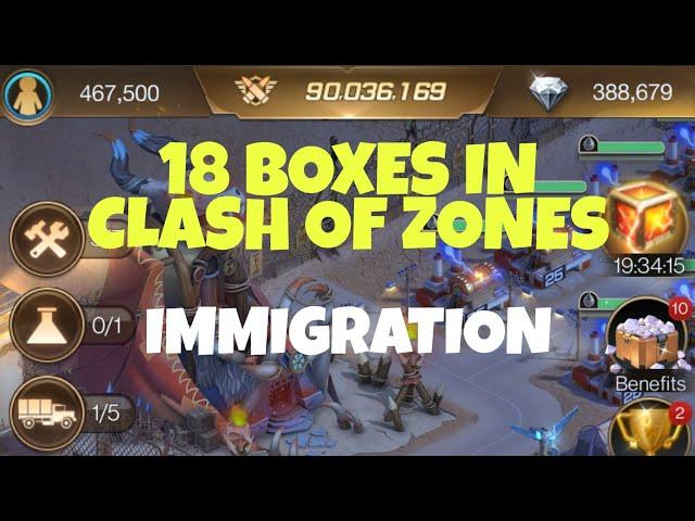 18 Boxes In Clash Of Zones (Immigration) | Last shelter survival Latest Trick !