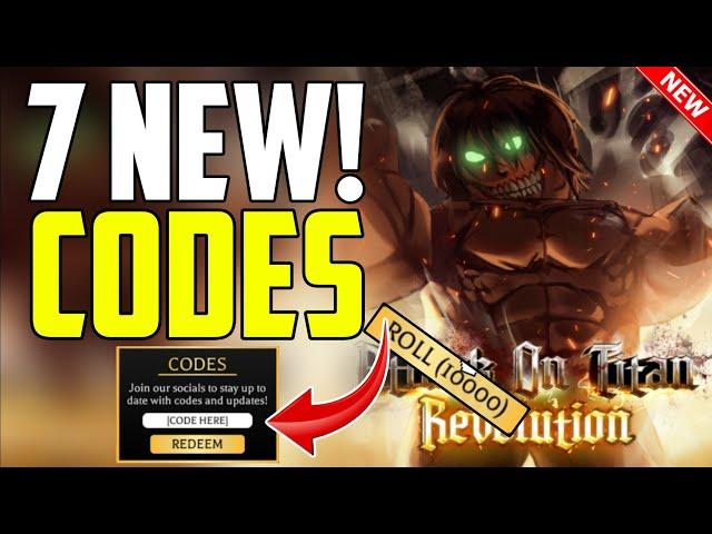 ️UPDATE 1!!️ ATTACK ON TITAN REVOLUTION ROBLOX CODES 2024 - ATTACK ON TITAN CODES