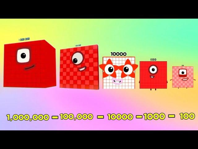 SUBTRACTION OF NUMBERBLOCKS REALLY BIG NUMBERS | SUBTRACT GIANT NUMBERS LEARN TO COUNT |hello george