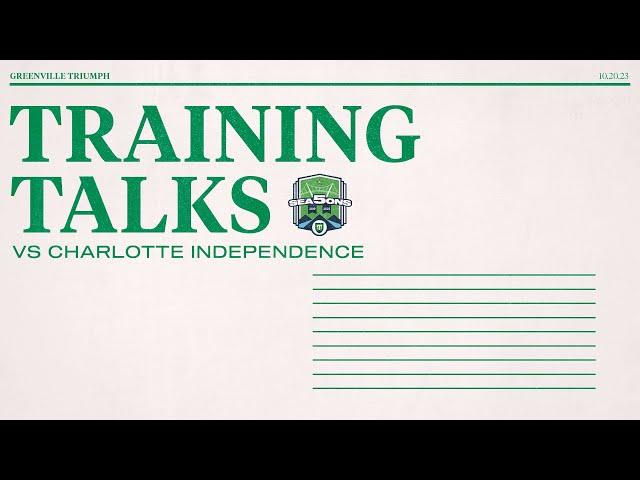 Training Talks | 10.20.23 v Charlotte Independence | USL League One Playoffs