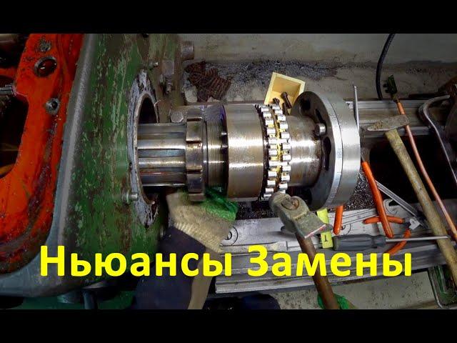 Замена шпиндельных подшипников на токарном станке 16к20 | Lathe spindle bearing replace