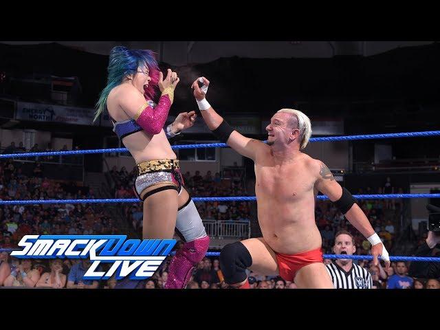 Asuka looks to punish James Ellsworth in a Lumberjack Match: SmackDown LIVE, July 10, 2018