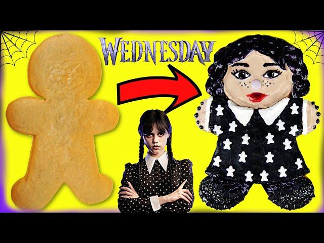 Wednesday Addams Netflix Inspired Gingerbread Man Cookie Decoration