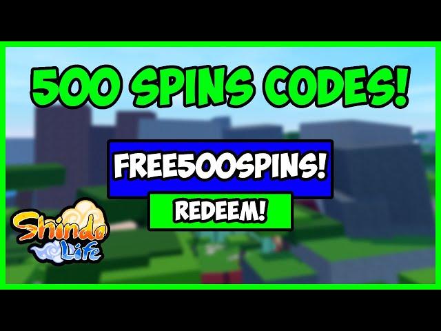 [500 SPINS!] *NEWEST* Spin Codes In Shindo Life! (500 SPINS & 30k RELL COINS!)