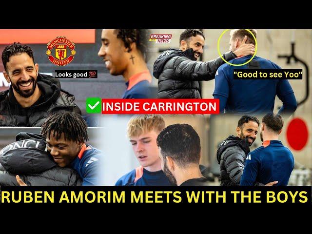 ALL SMILES!! RUBEN AMORIM Meets Mainoo, Yoro, Luke Shaw, Mount welcome MAN United new Manager #mufc