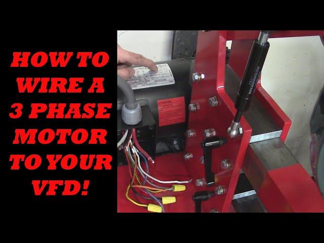 How to wire a 3 phase motor to a VFD