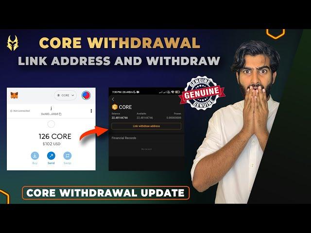 Core Mining Withdrawal | Link Address And Withdraw your Core | Satoshi Core Withdrawal Update