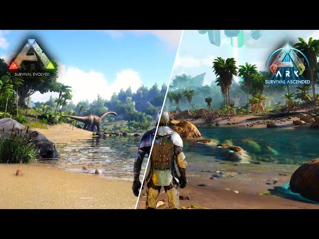 Ark Survival Evolved vs Ark Survival Ascended Graphics Comparison (EPIC Graphics Settings)