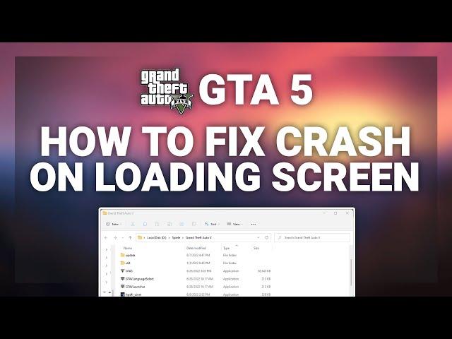 GTA 5 – How to Fix GTA 5 Crash on Loading Screen! | Complete 2024 Guide