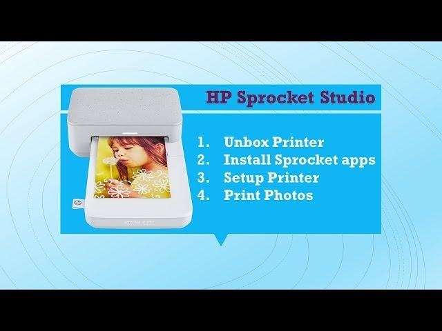 HP Sprocket Studio: Unbox, download apps, setup and print
