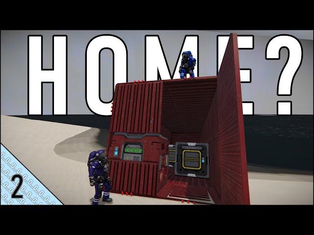 Space Engineers: Escape From Typhoon (Episode 2) -  A New Home?!