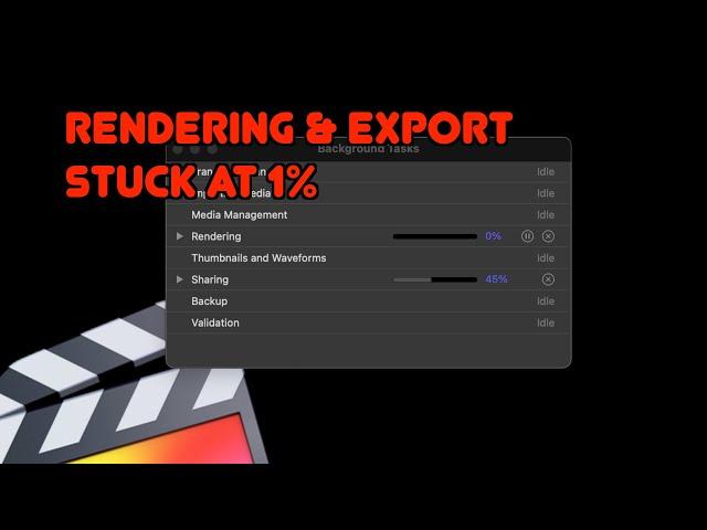 Solve Render / Export Stuck at 1% - Another Possible Solution | Final Cut Pro X "How to"