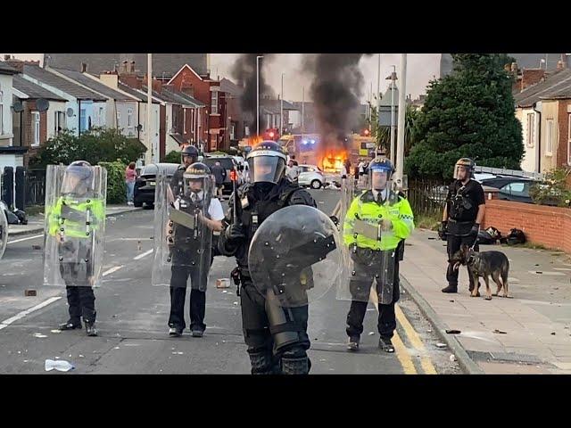 Clashes on streets of Southport, UK, day after fatal stabbing attack | AFP