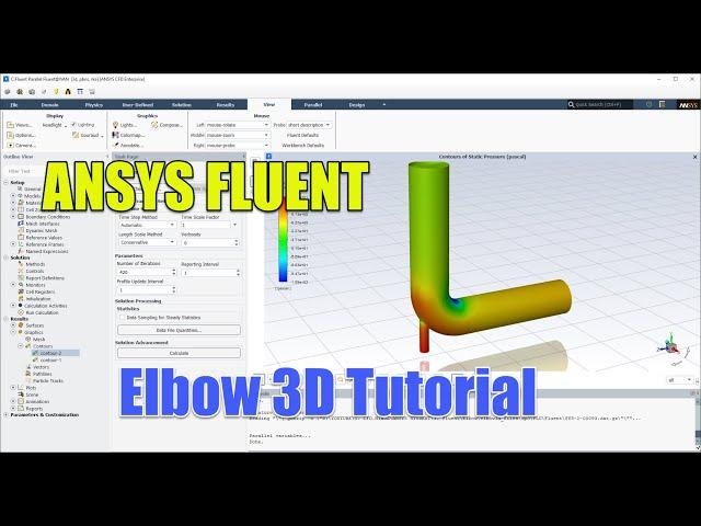  #Ansys Fluent Tutorial | Elbow 3D Steady | Ansys Student Version