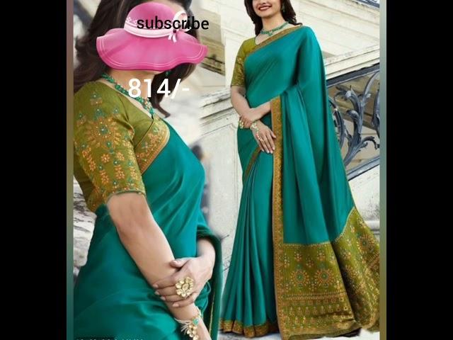 Latest Sana silk sarees with separate blouse piece with price