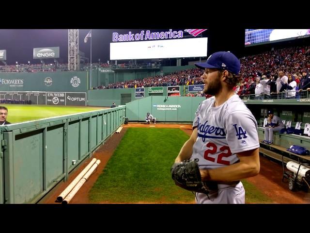 Clayton Kershaw Bullpen- Fenway Park October 23, 2018. WWW.BULLPENVIDEOS.COM