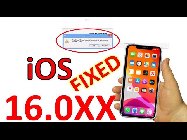 how to Fix The iPhone could not be Restore Unkwon Error ccurred 3194