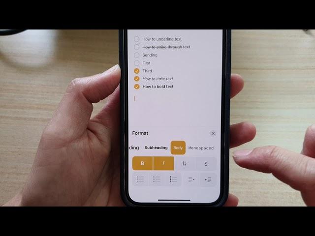 iPhone 12: How to Write Text In Bold/Italic/Underline/Strikethrough In Notes app