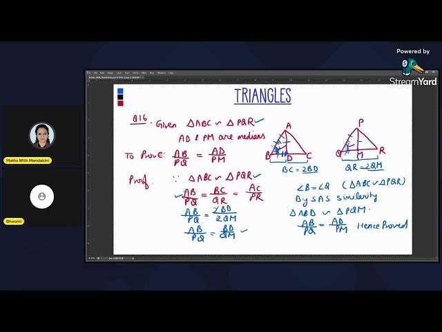 Class 10 TRIANGLES Ex 6.3 Q 13,15 and 16