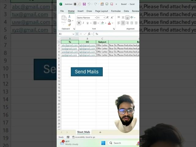 Automate Sending Emails in Excel with different attachments‼️ #excel #exceltips #exceltricks #shorts