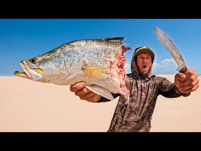 2 DAYS SOLO - WILD Catch and Cook In SHARK & CROCK Infested Waters