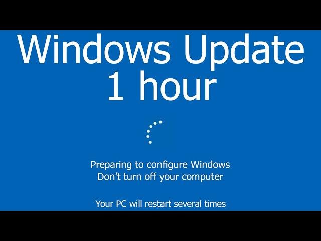 Windows Update Screen 1 hour REAL COUNT in 4K UHD !