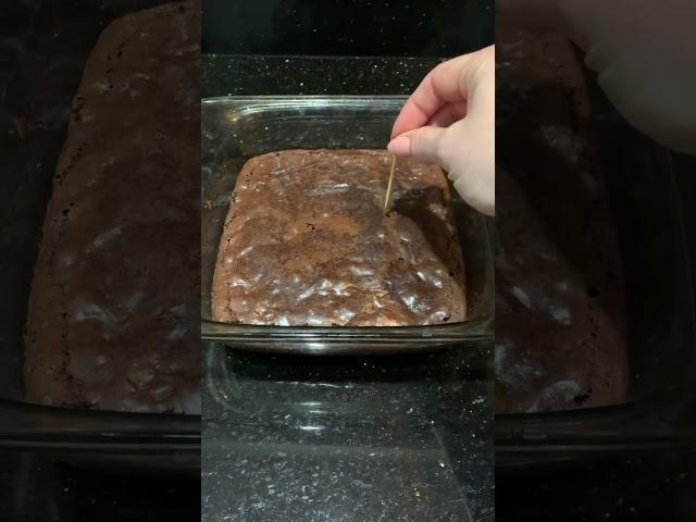 Fudgy Brownie Toothpick Trick