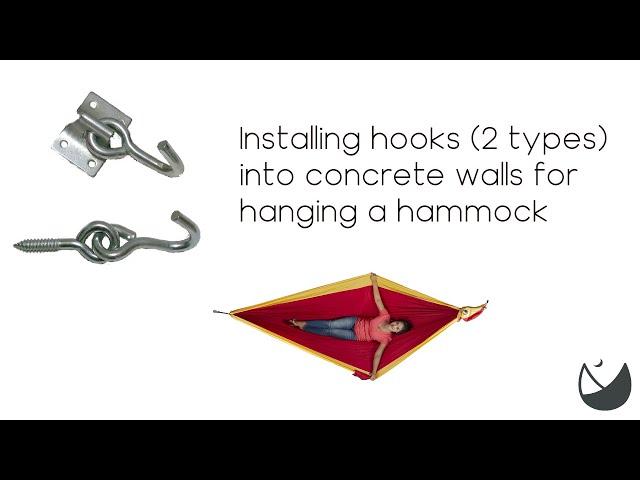 Hammock Hook Installation for Concrete or Masonry Walls