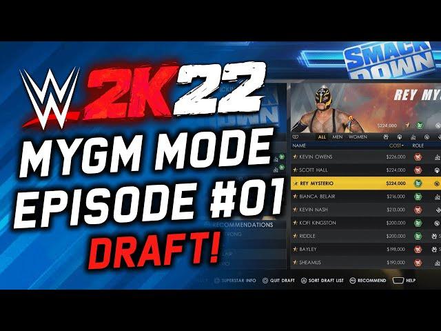 WWE 2k22 MyGM - "The Draft and Booking Our First Show!" #01 ("WWE 2k22 MyGM Mode" PS5 Gameplay)